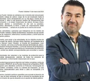 Llamado de periodistas por la desaparición de Jaime Barrera