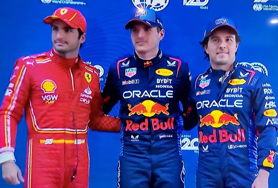 Max Verstappen y Checo Pérez parten primero y tercero