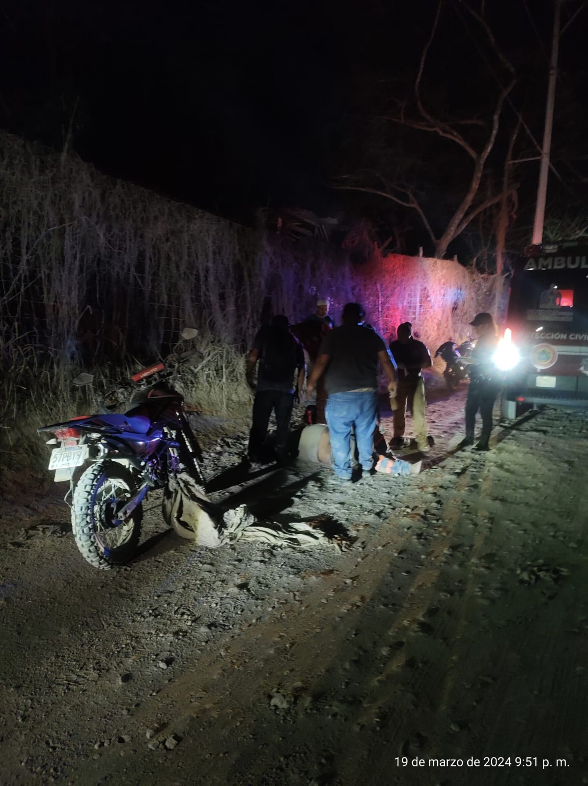 Motociclista accidentado