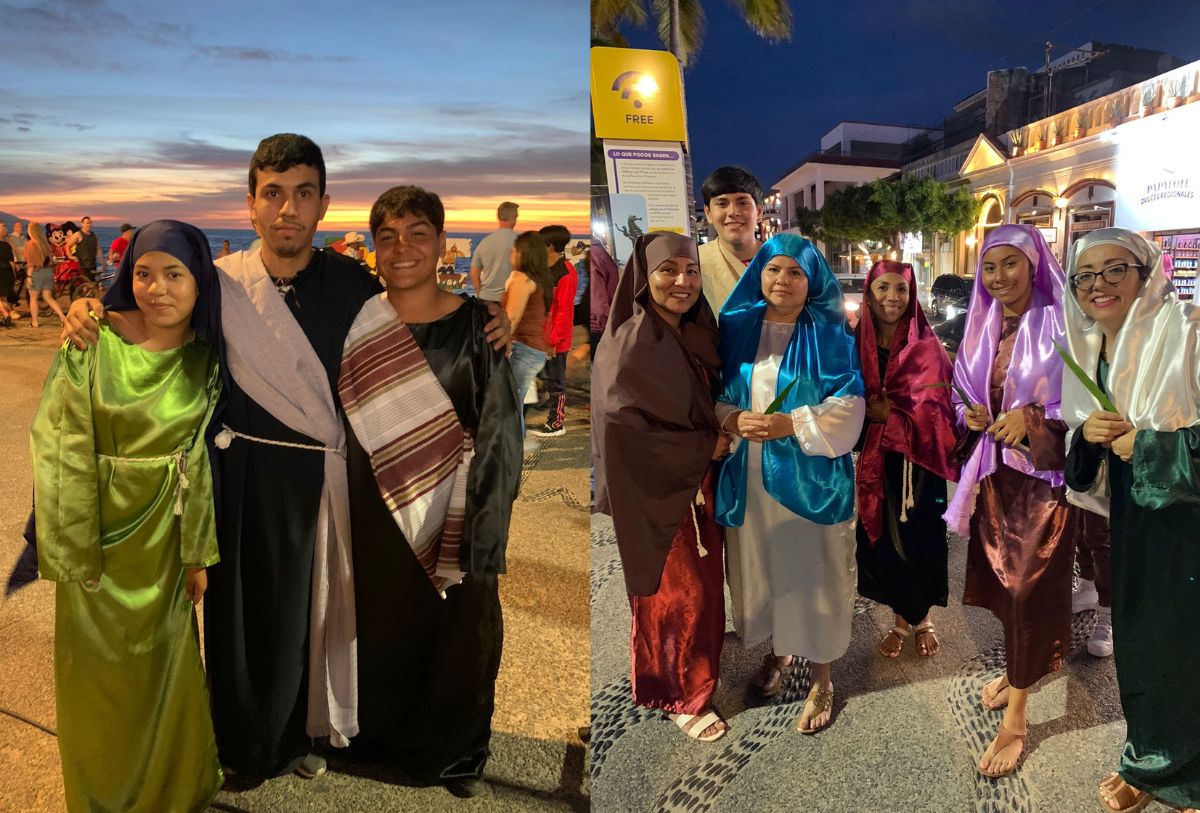 Participantes del Viacrucis