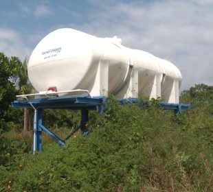 Tanque de agua instalado en Chulavista