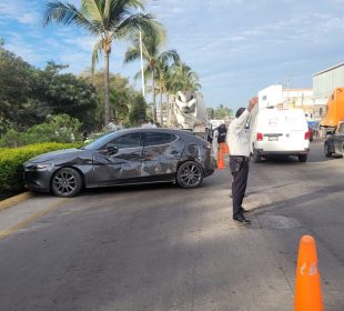 Tránsito movilizando flujo tras accidente