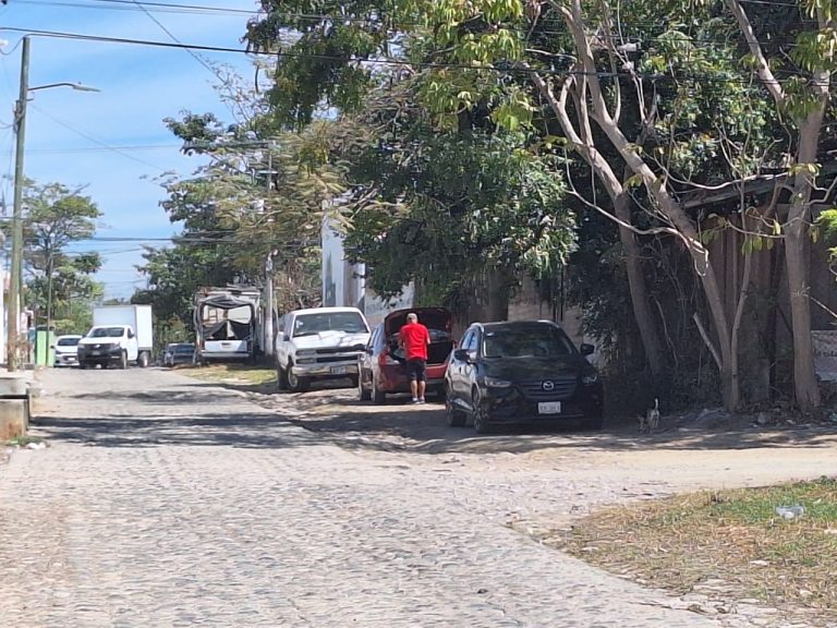 Vialidad empedrada solo de un lado