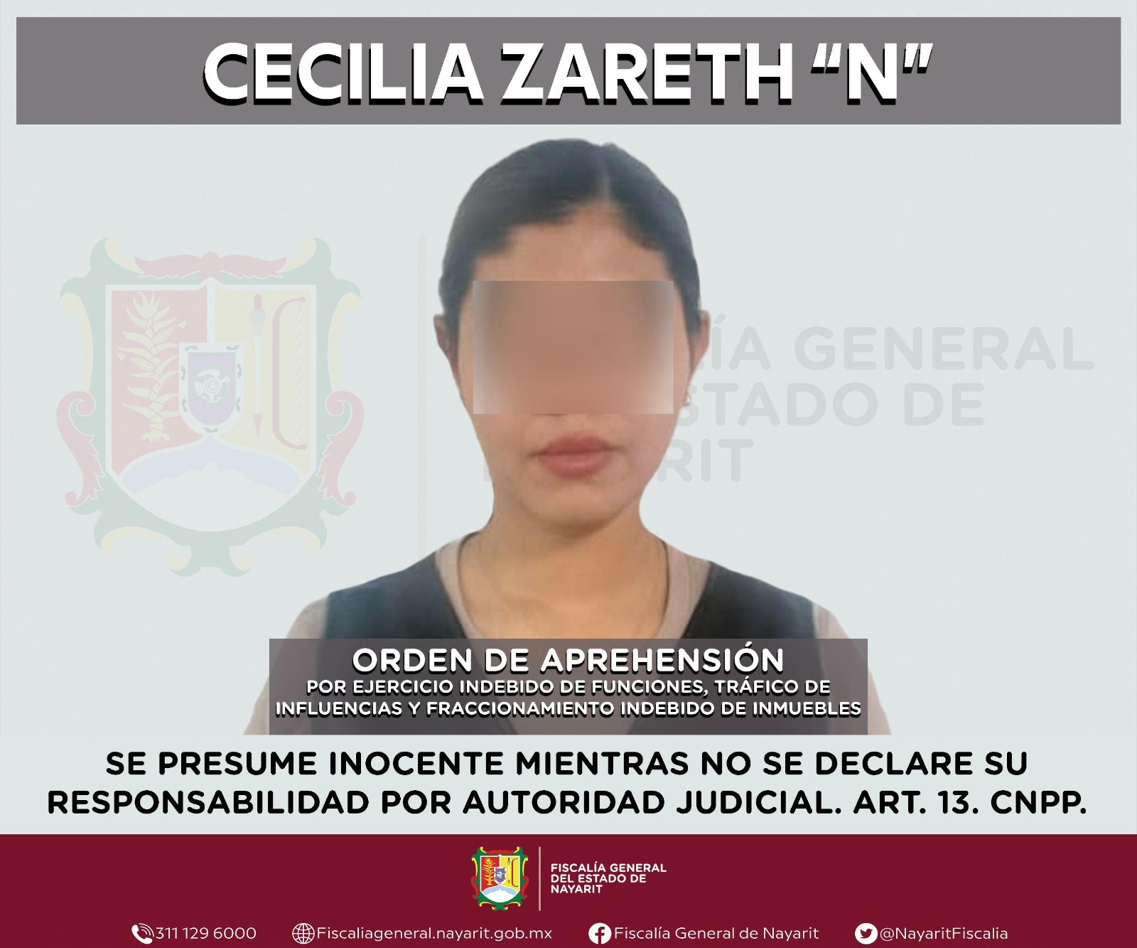 Vinculan a proceso a Cecilia Zareth “N”; dictan seis meses en prisión preventiva