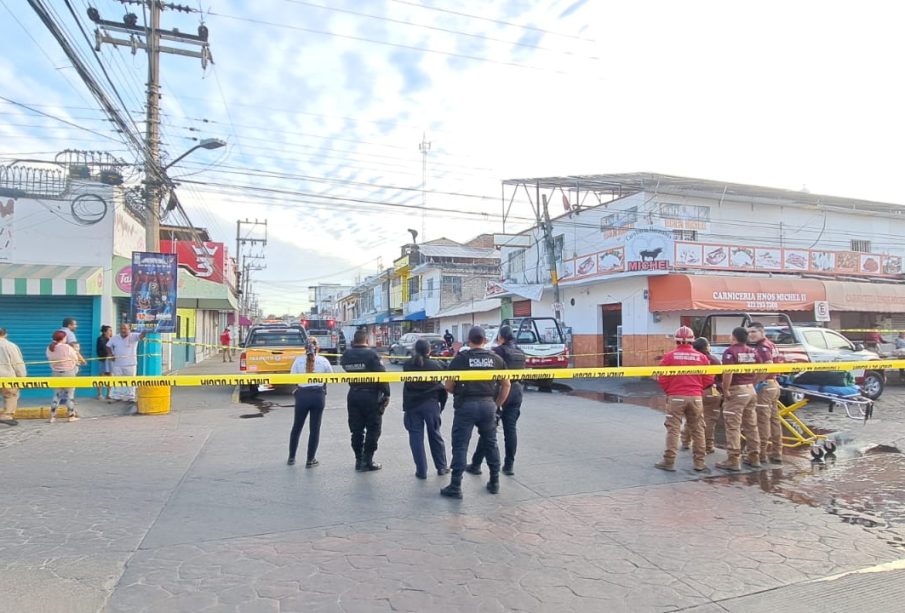 Zona acordonada por amenaza de suicidio