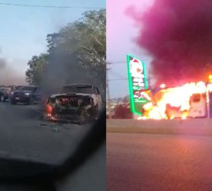 (VIDEO) Registran balacera y vehículos incendiados en "Crucero de la Muerte", Chiapas