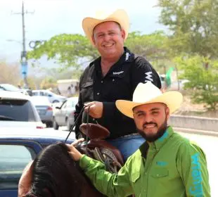 Juan Calderón y su papá