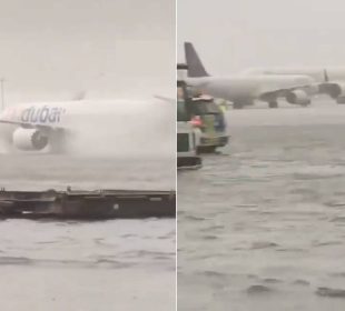 Aeropuerto Dubai inundado