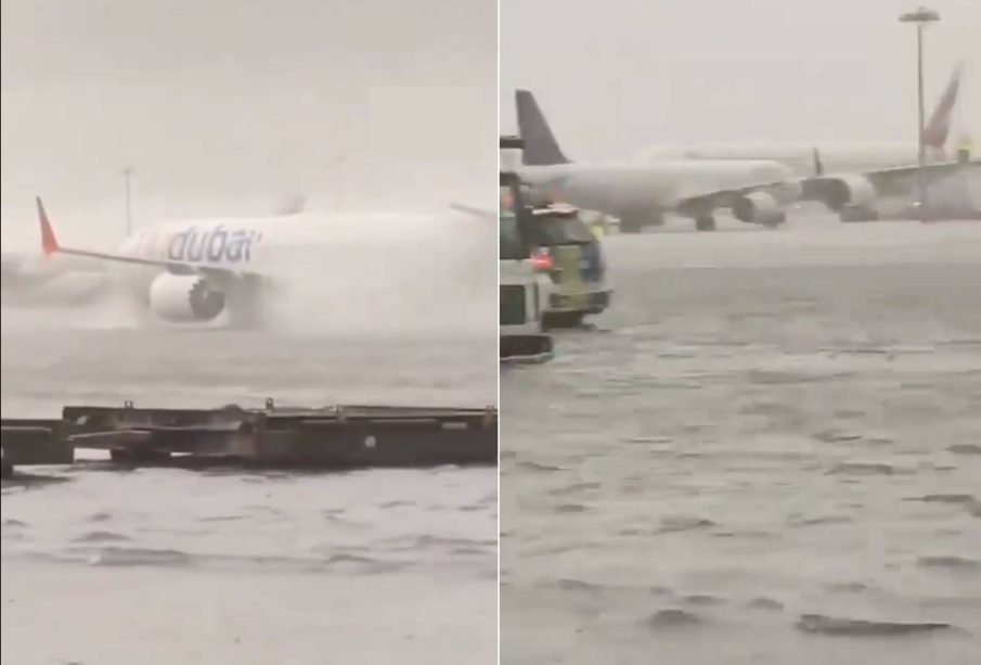 Aeropuerto Dubai inundado