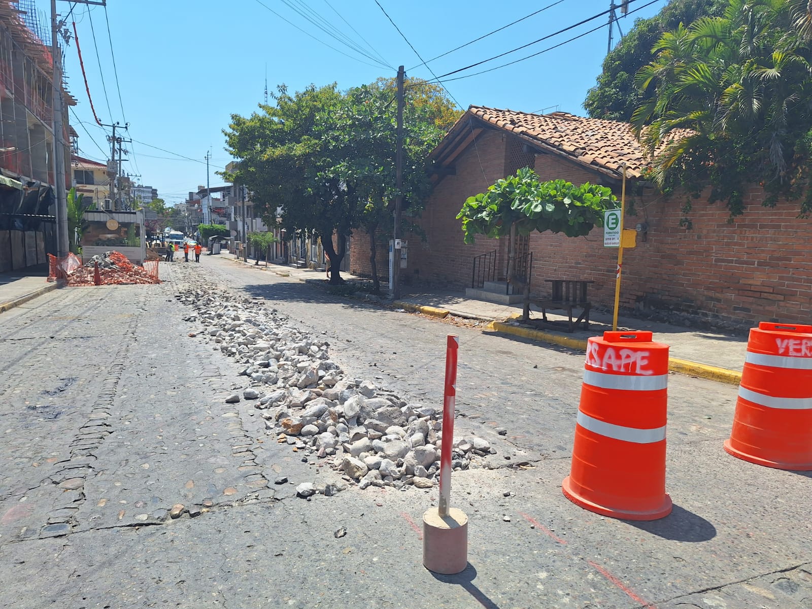 Calle cerrada por obra