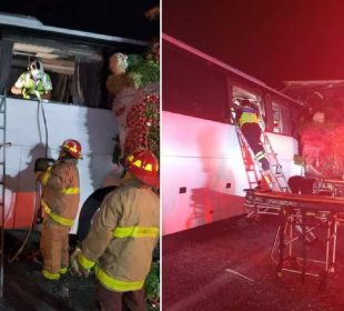 Choque de autobus con tráiler en autopista Córdoba-Veracruz