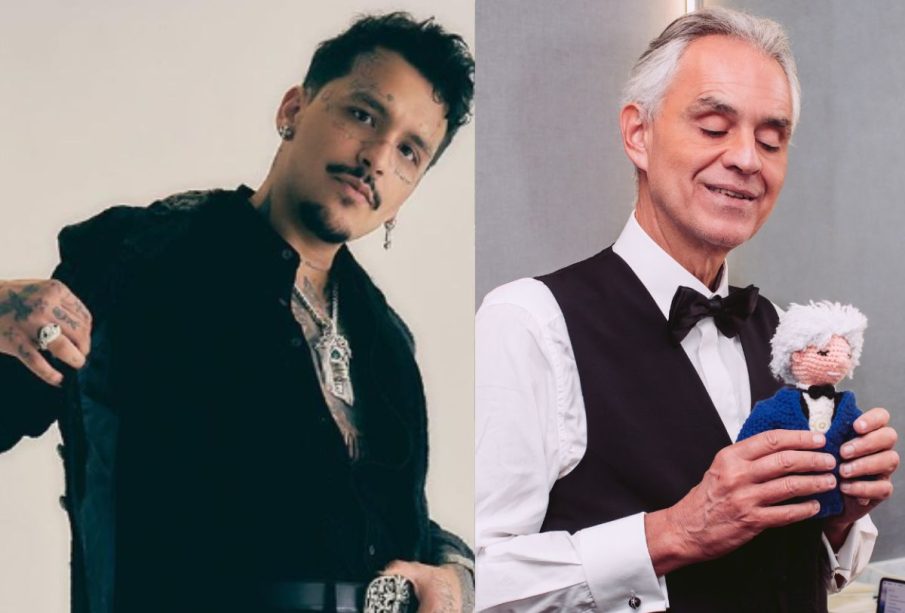 Christian Nodal y Andrea Bocelli