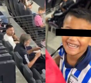 (VIDEO) Messi hace feliz a niños de Monterrey con gesto en juego de la Concacaf Champions Cup