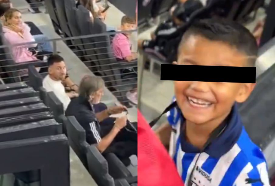 (VIDEO) Messi hace feliz a niños de Monterrey con gesto en juego de la Concacaf Champions Cup