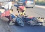 Apresurado motociclista choca contra camioneta en Puerto Vallarta