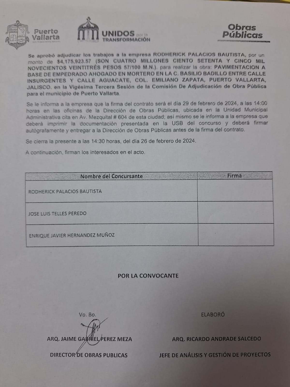 Documento de Obras Públicos