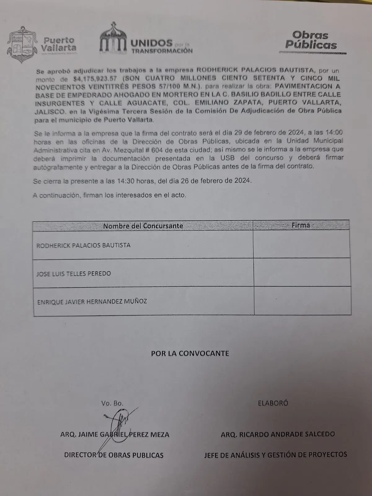 Documento de Obras Públicos