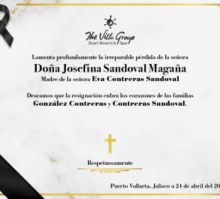 Esquela Doña Josefina Sandoval Magaña