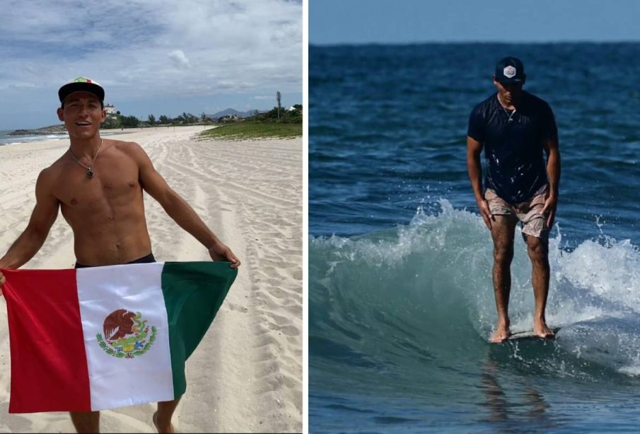 Heriberto Torres representando a México en competencia de surf