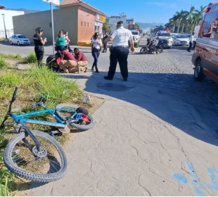 ¡Accidente! Atropellan a ciclista en Fluvial Vallarta