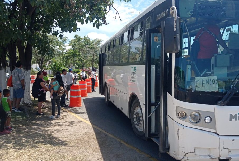 Parada de camión provicional por obras