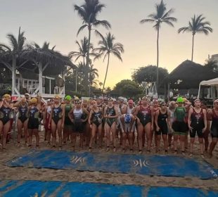 Participantes de triatlon