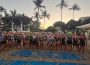 Participantes de triatlon