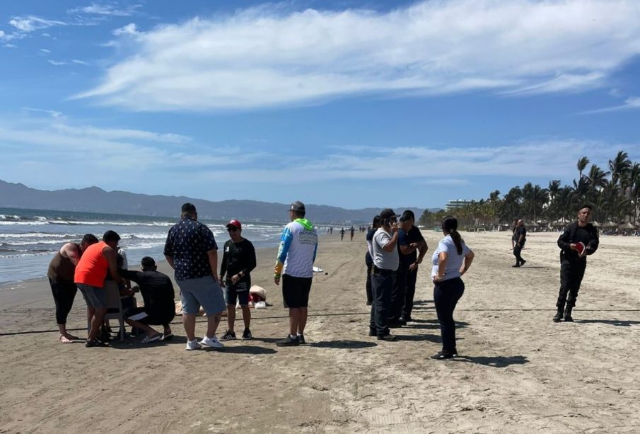 Personas en playa