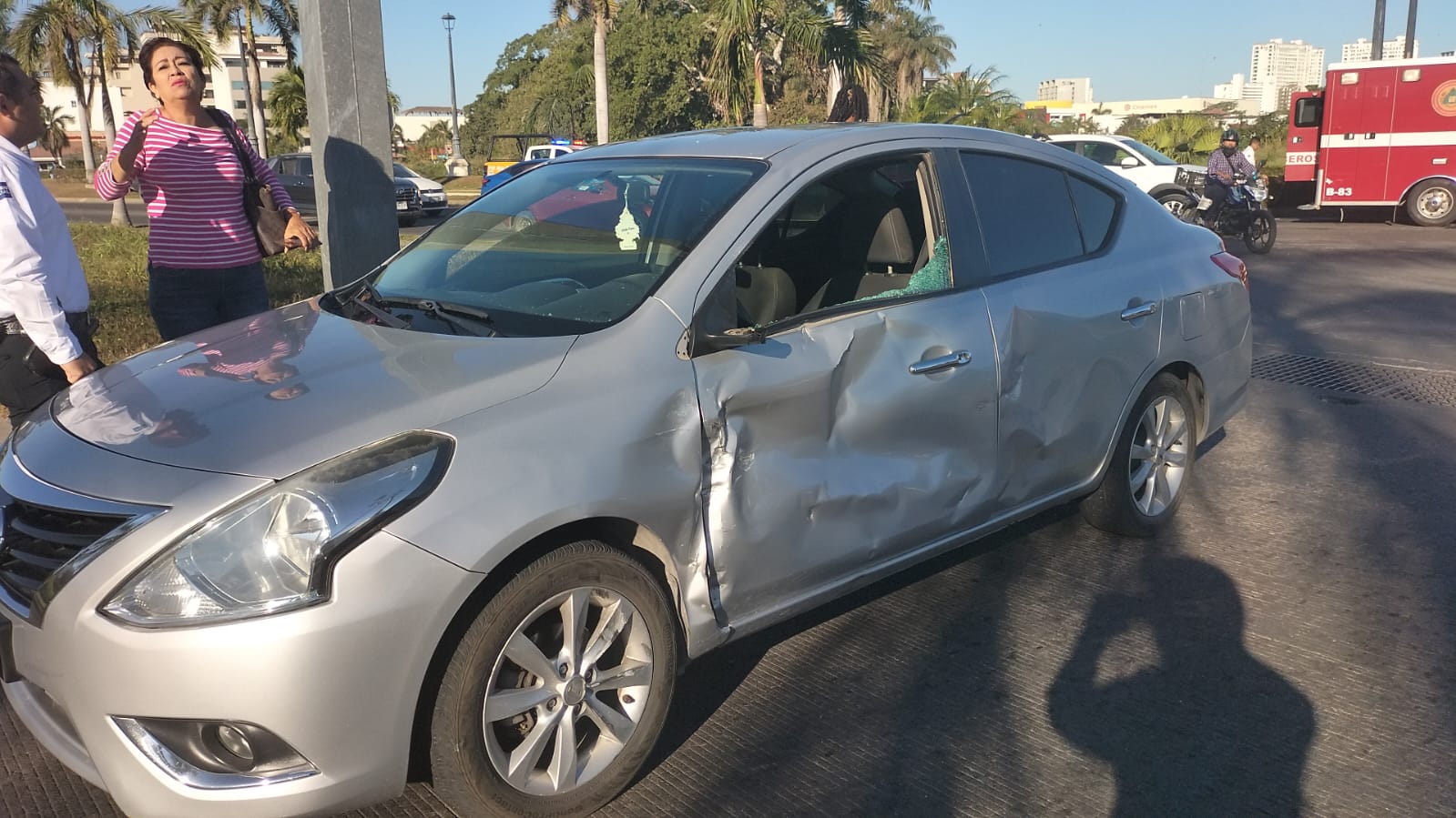 Ahora en Fluvial, motociclista resulta herido en accidente