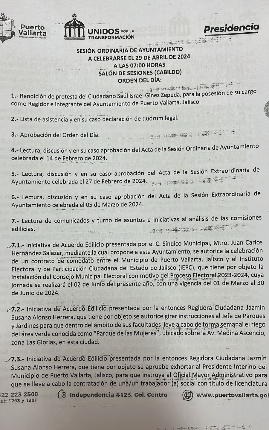 Niega alcalde rehusarse a convocar a sesión de Ayuntamiento de Vallarta; enlista asuntos viejos