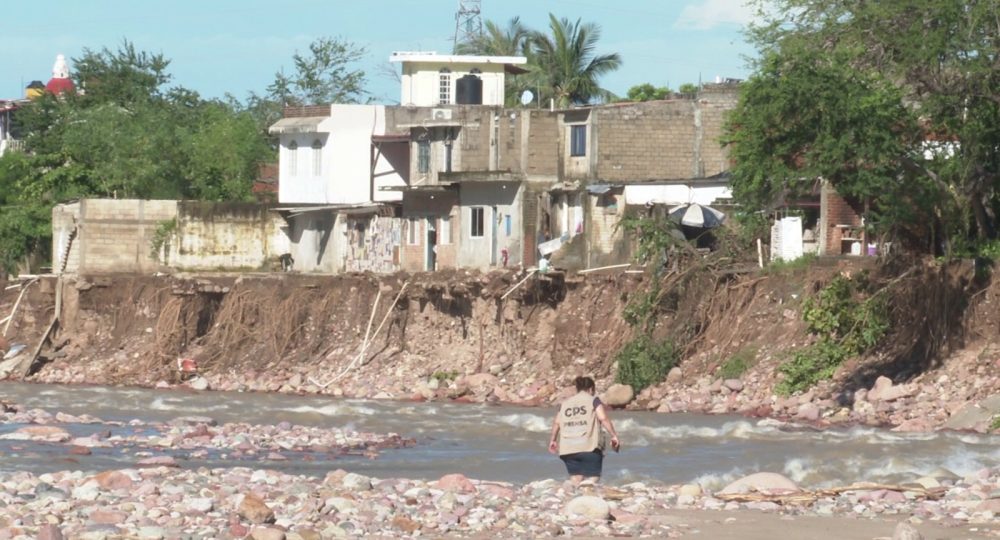 Zona afectada en el río Pitillal