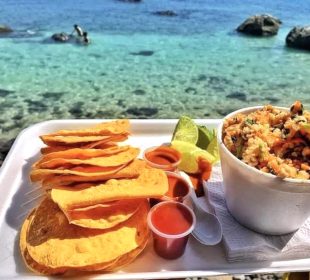 Tostada frente al mar de Rincón de Guayabitos