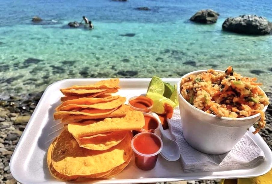 Tostada frente al mar de Rincón de Guayabitos