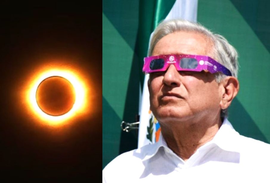 Eclipse Solar visto por AMLO