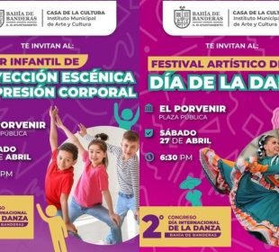 Flayer sobre el Día Internacional de la Danza en Bahía de Banderas