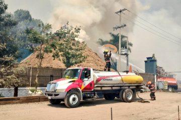 Incendio en restaurante.