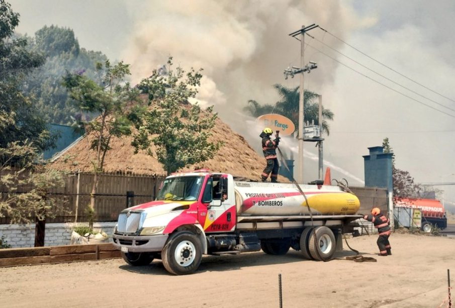 Incendio en restaurante.