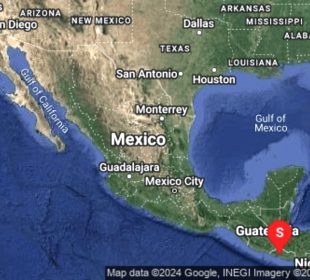 Mapa del sismo de Chiapas