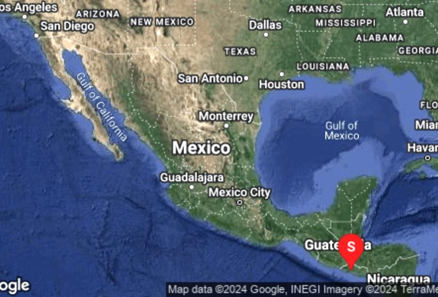 Mapa del sismo de Chiapas