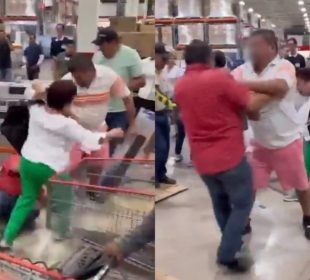 ¡Llegan a los golpes! Clientes de Costco dejan los pasteles; ahora pelean por ventiladores (VIDEO)