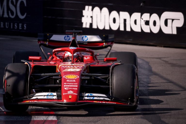 Auto de Leclerc en el GP Monaco