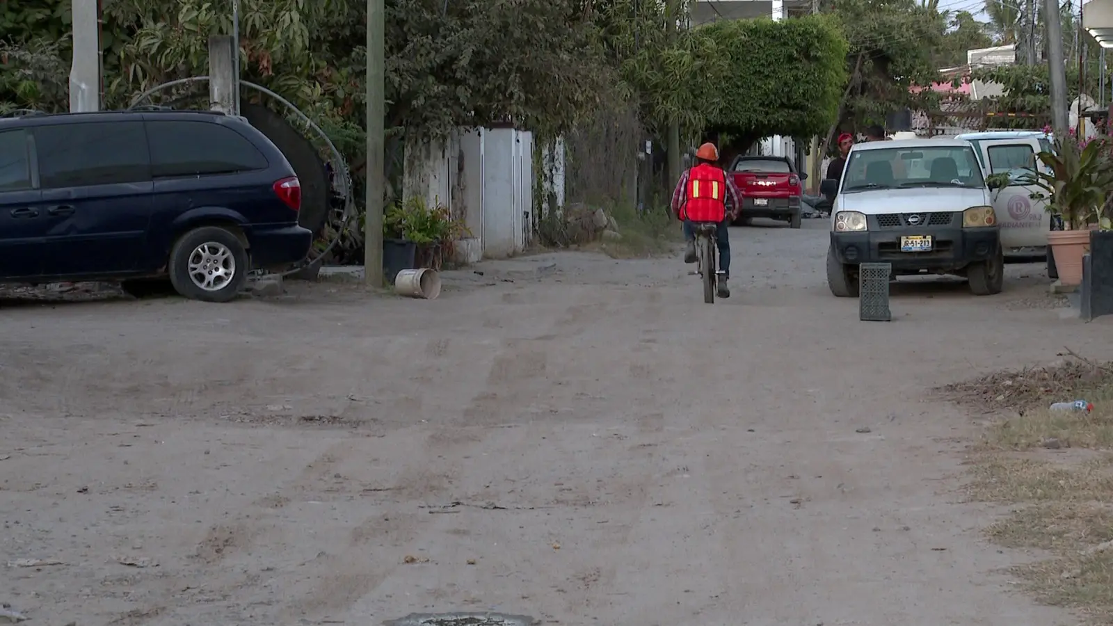 Calle sin pavimentar en Jarretaderas