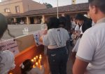 Ciudadania colocando carteles por feminicidio de Fernanda