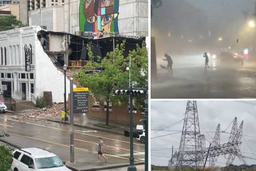 Destrozos en Houston por tormenta