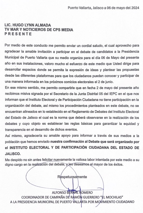 Ramón Guerrero declina al debate de CPS