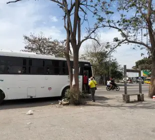 Exigen reparación y limpieza en parada de camión en Ixtapa