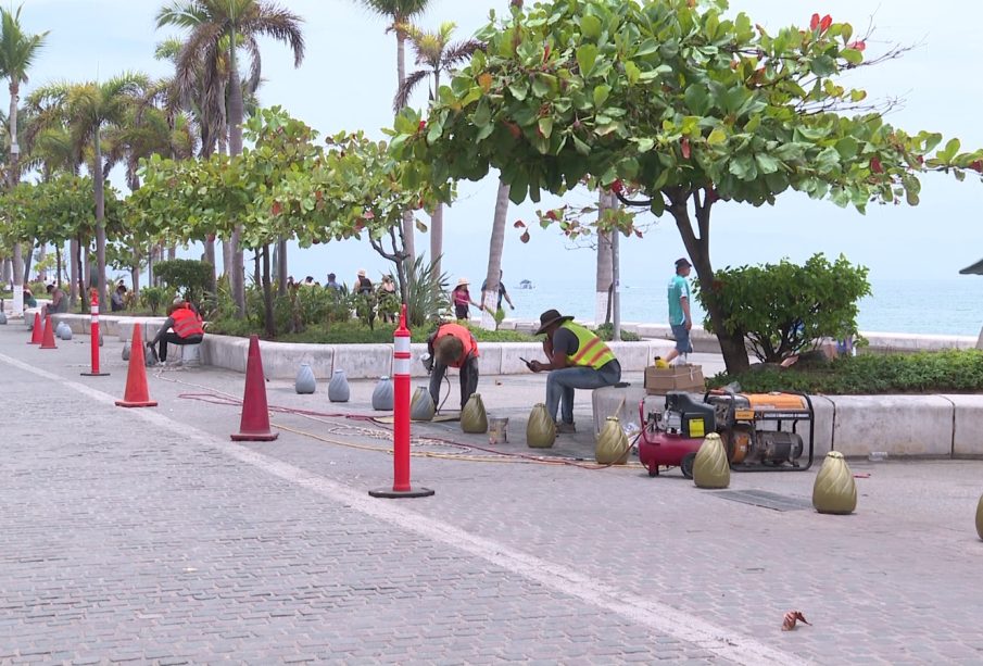 Reinicia remodelación del Malecón de Vallarta; terminará hasta noviembre