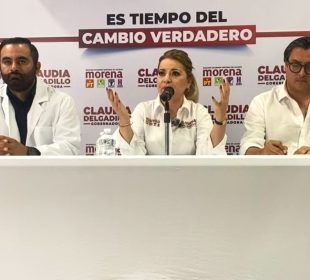 Rueda de prensa de Claudia Delgadillo