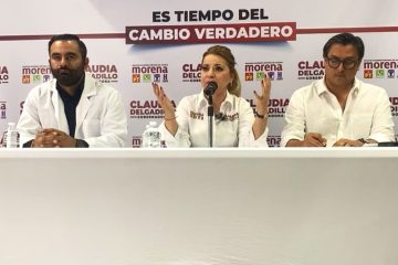 Rueda de prensa de Claudia Delgadillo