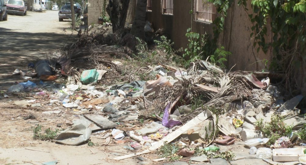 Basura acumulada en calle Invierno